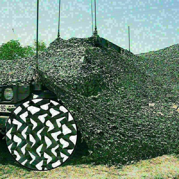 4m*6m Camo-verkko MetsästysAmpuma naamiointi Piilota Armeija Leirintä Metsäverkko SUE Dark Green 20m x 1.5m