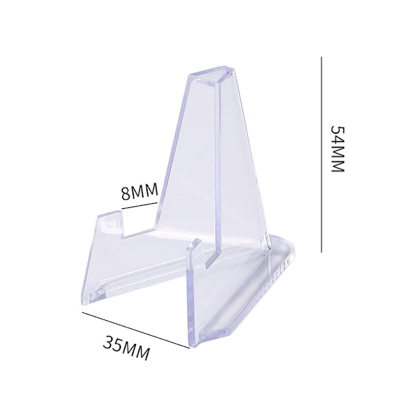 10 stk - Staffeli, gjennomsiktige plastdisplaystativer for myntdisplayer, fotorammer, medaljer