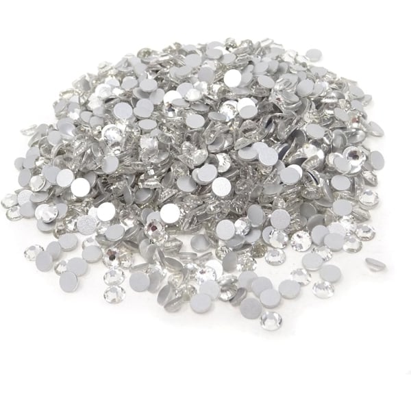 1440 stk 4 mm ss16 glitrende runde flatback rhinestones krystaller, ikke-selvklæbende