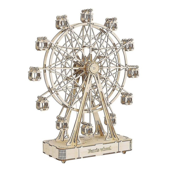 3d Diy Wooden Model Craft Ferris Wheel Puzzle Game Building Kits Popular Educational Toys Gifts For Children Adult Tg