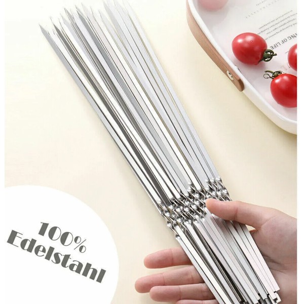 20 stk Grillspyd i rustfritt stål, grillspyd i rustfritt stål, Schampura, rustfrie grillspyd, 35 cm‘-HJ-