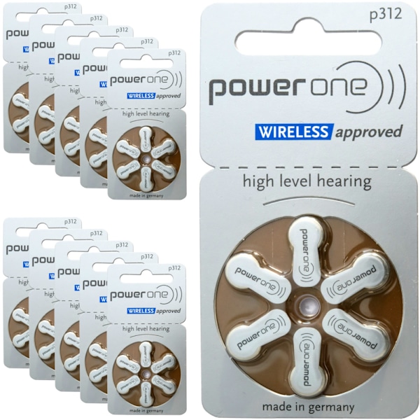 312 VARTA PowerOne P312 - 60 stk. høreapparatbatterier