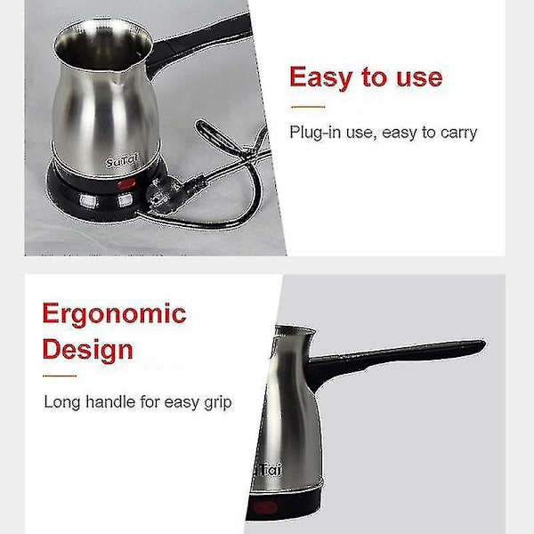 Sokany Elektrisk Kaffetrakter Pot Melk Gresk Tyrkisk Espresso Perkolator 800ml