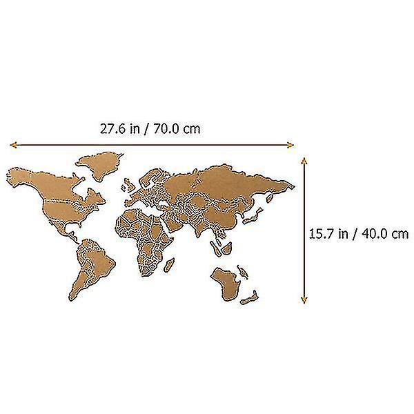 1 sett verdenskart korktavle - selvklebende korkpinnetavle, oppslagstavle