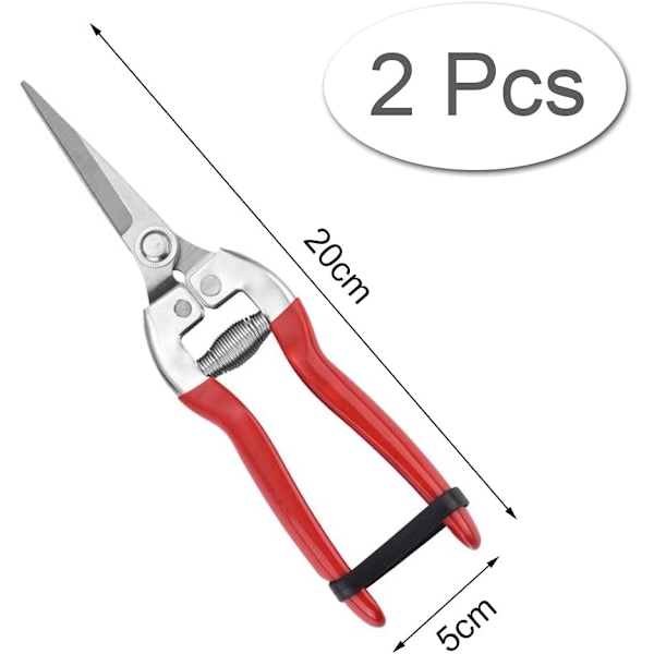 2 stk. robuste beskæringssakse, havesakse, havesakse, professionelle mikroslibede beskæringsværktøjer til blomsterarrangement, trimning