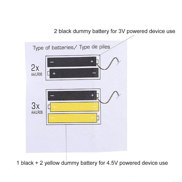 AA-Batterieliminatorer Strömförsörjning Ersätter AA-batterier för LED-lampor Elektrisk Klocka Julgransbelysning 0.09 One for three