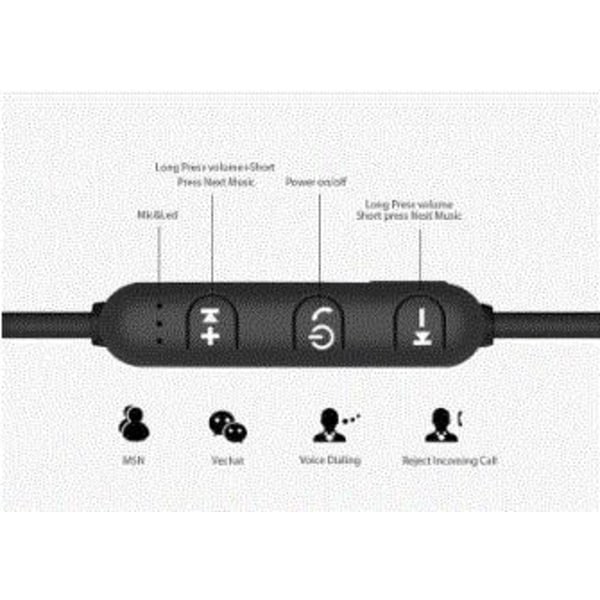 Magnetiske Bluetooth Sportshøretelefoner - Sort black