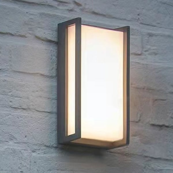 Simple and waterproof 12W outdoor wall light, suitable for driveways and gardens, 6000K