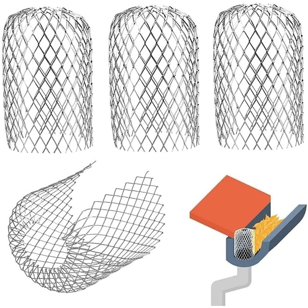 4-pak udvidelige filtergitre til metalrender, bladfiltre, tagrender og nedløbsbeskyttelse