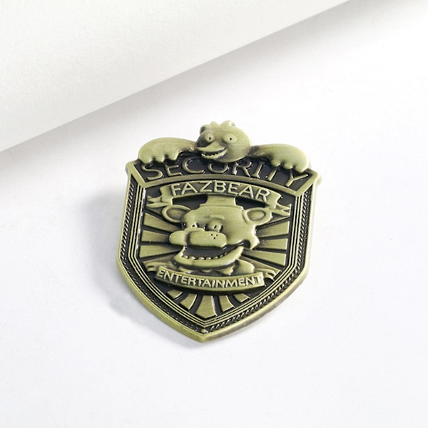 Fnaf Five Nights at Freddy's Sikkerhedsmærke Pin Sølv Gaver