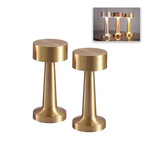 Bordslampa med touchkontroll, 2-pack i guld-FY-