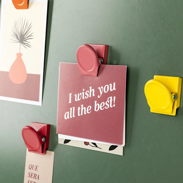 1:a Mini Magnetklämma Multi Färg Magnetisk Pappersklämma För Kylskåp Fil Index Foto Memo Kontor Skola A7127 Pink