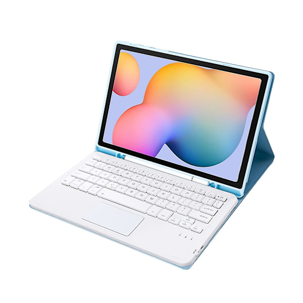 Tangentbord + fodral för Samsung Galaxy Tab S6 L White Ice