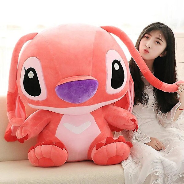 35-65 cm Aito Disney Kawaii Pehmolelu Suurilla Ompeleilla Söpö Anime Periferia Pehmo Täytetty Nukke Lasten Syntymäpäivä Joululahja (FMY) Stitch Stitch 45cm