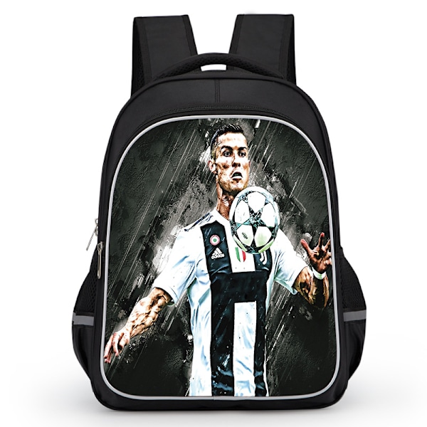 Messi Cristiano Ronaldo skolväska grundskolepojke Juventus Ronaldo belastningsreducerande ryggsäck för ryggskydd style 11