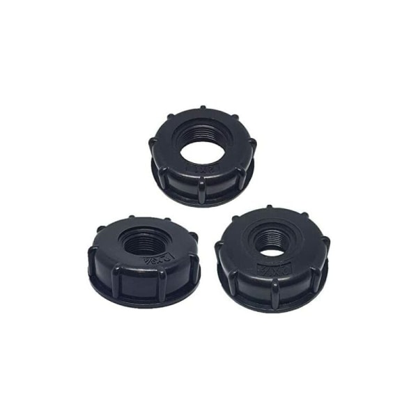 PVC-beslag S60x6 gängad 60 mm 1" honplugg, plast IBC vattenbehållare lock Adapter för Cube IBC 1000 liter (1'')