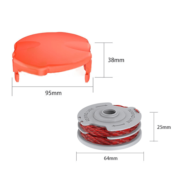 Erstatningsspole til Flymo Fly021 Trimmer spole, linespole, dobbelt automatik