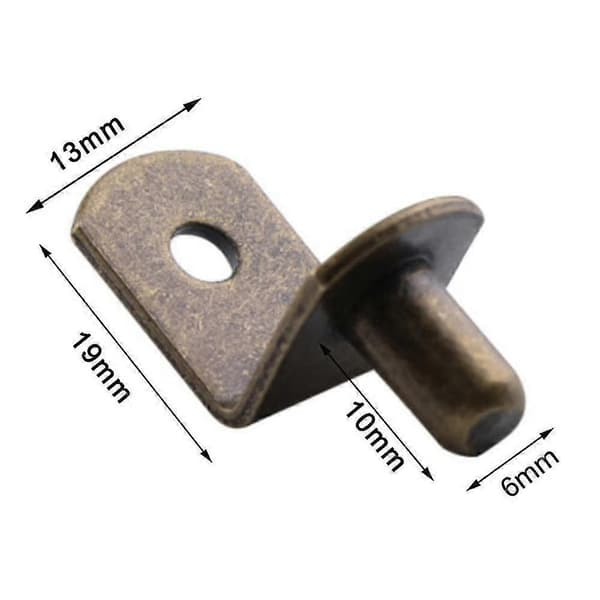 20-pack 6 mm L-formade hyllfästen för skåp- och möbelväggmontering-FY-