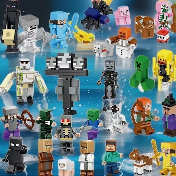 29-osainen Minecraft rakennuspalikkalelu hahmosetti [YDE]
