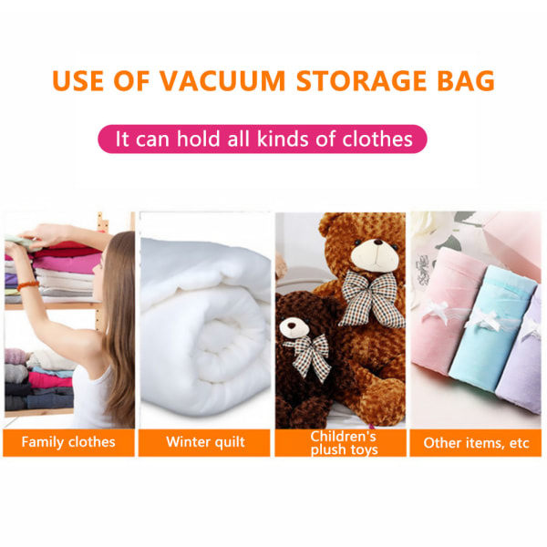 Pussi Vakuum Säilytystilaa Säästävä Säilytyspussi Vac Bag Vakumpussit Seal Bags Matkalaukku 50cm x 70cm