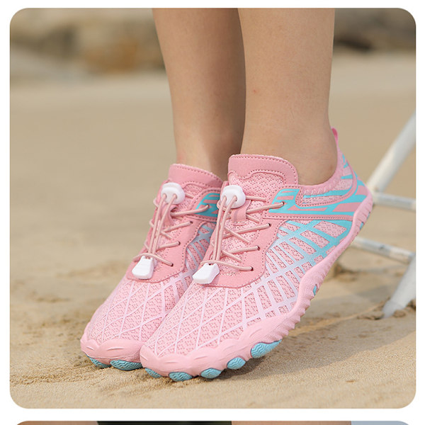Hike Footwear Dame- og Herresko Barfot Andpustende og Sklisikre Sports Vann Sko Rosa Blå Pink Blue Pink Blue 35