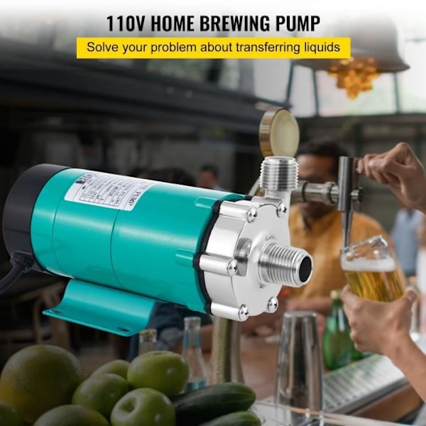 Ölpress - VEVOR - MP-15 RP Magnetdriven Pump - Högkvalitativt Rostfritt Stål, Tyst