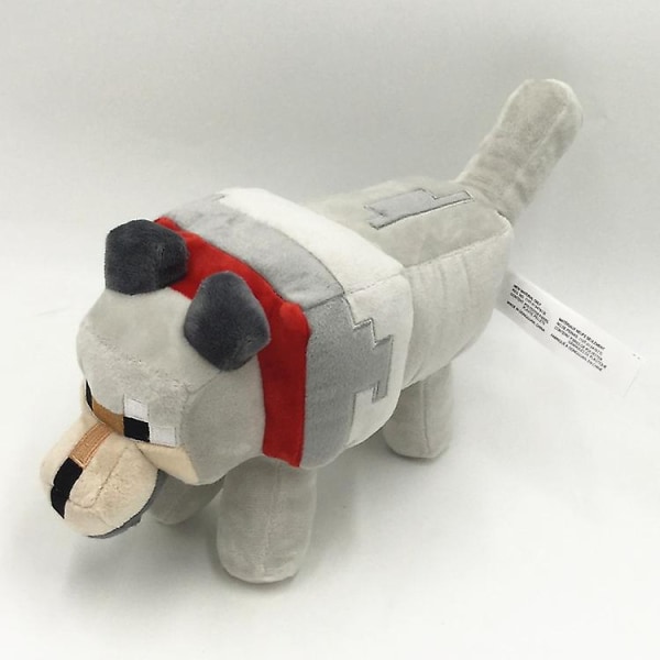 Minecraft-pehmolelu Steve Rosa Gris Tiger Kissa Ender Lohikäärme Hämähäkki Zombi Mies Rag Doll[HSF] 35cm iso susi 35cm big wolf 15-60cm