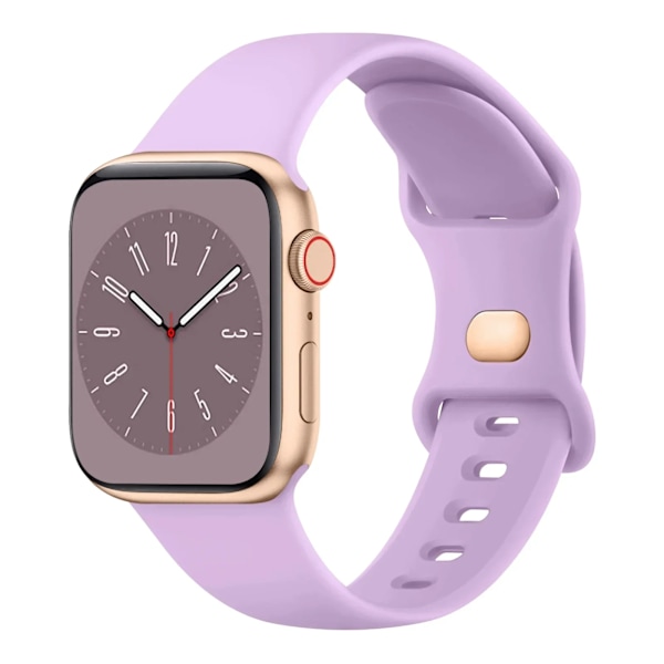 Mjukt silikonband för Apple Watch 8 7 6 5 4 3 SE Armband för IWatch Ultra 49mm 45mm 41mm 40mm 44mm 38mm 42mm klocka lavender