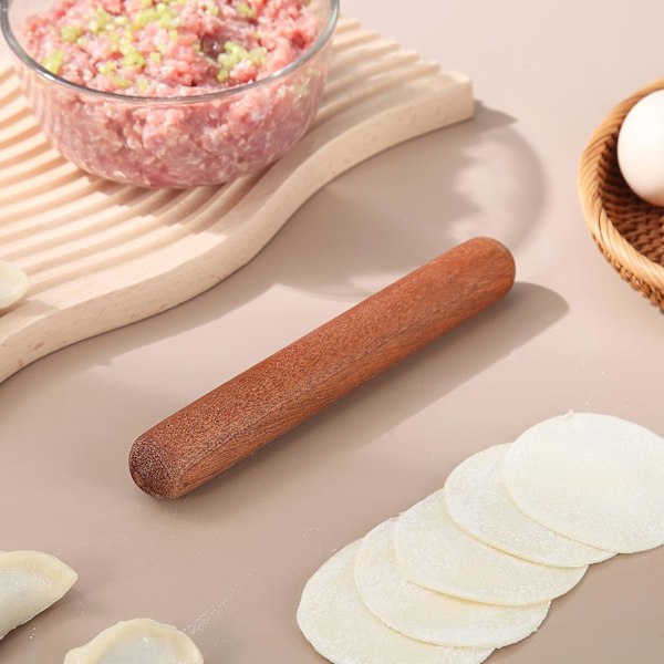 Kjevle for baking, tredeig franske kjevleruller pizzdeig rulle, dumplings pin pai kjevleruller