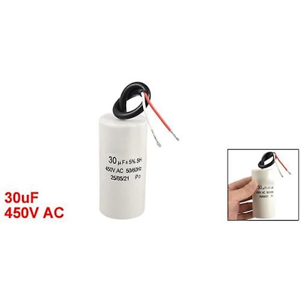 2-trådig kabel 30uf 450vac 50/60hz Cbb60 Motorstart- och driftkondensator