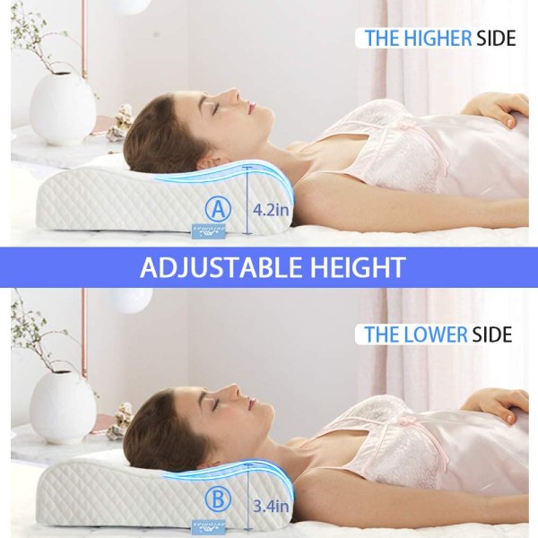 Contour Memory Foam Pillow Neck Orthopedic Sleeping Pillow For Neck Pain Relief