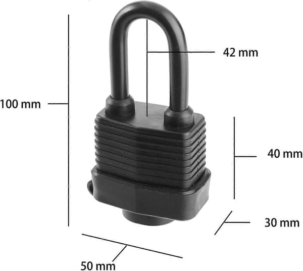 6-pack Waterproof Padlocks with Same Key - Heavy Duty Laminated Steel Lock for-JAN--FY-