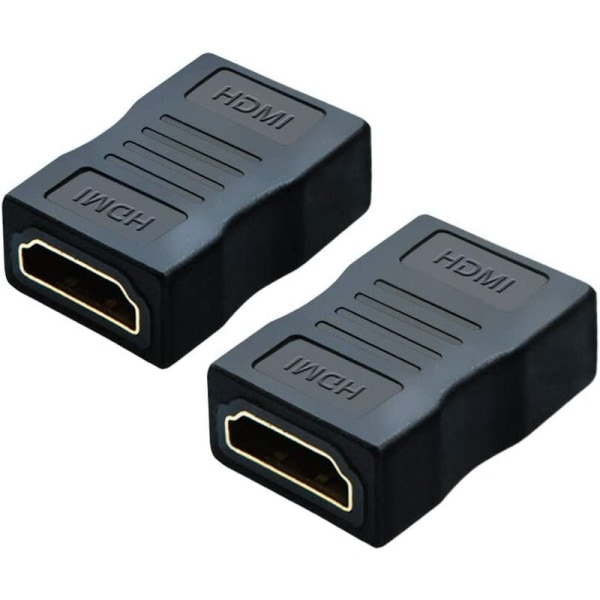 HDMI hona till hona-adapter, 2-pack höghastighets HDMI-koppling 4K & 3D-förlängare för TV Roku PS3/PS4 och utöka dina HDMI-enheter