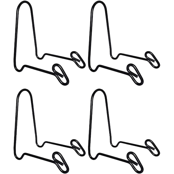 4-pak Sort Display Stativ Easel Jernstativ til Display Medium Dybe Skåle, Fade og Dybe Retter