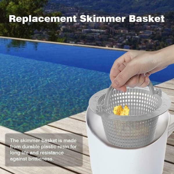 Universal Replacement Skimmer Basket Plastic Skimmers for Above Ground Pool-FY- With  Handle