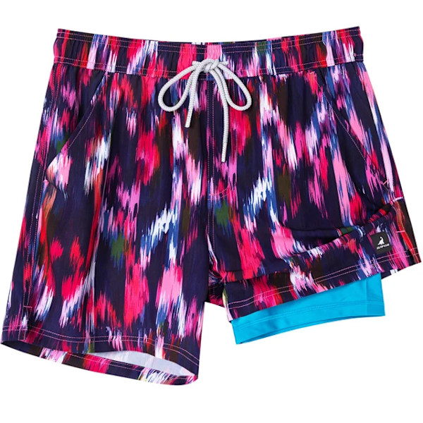 SURFCUZ badebukser med kompressionsforede stretchbadeshorts Fuchsia-Po- Fuchsia L