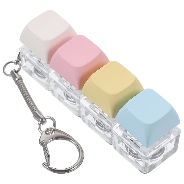 Tastatur Fidget-leketøy Tastatur Klikker med LED-lys Nøkkelring Fidget Sensorisk Leketøy