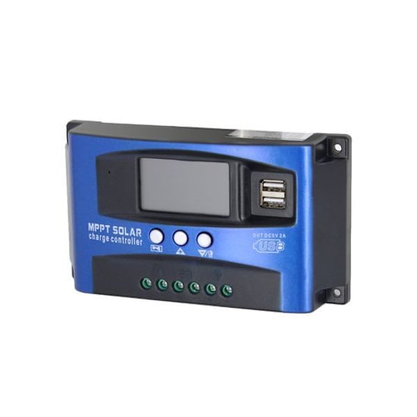 Solcelle regulator MPPT 100A 60A 50A 40A 30A Dobbelt USB LCD-display 12V 24V Solpanel Oplader Regulator med Last 30A 12V 24V Auto