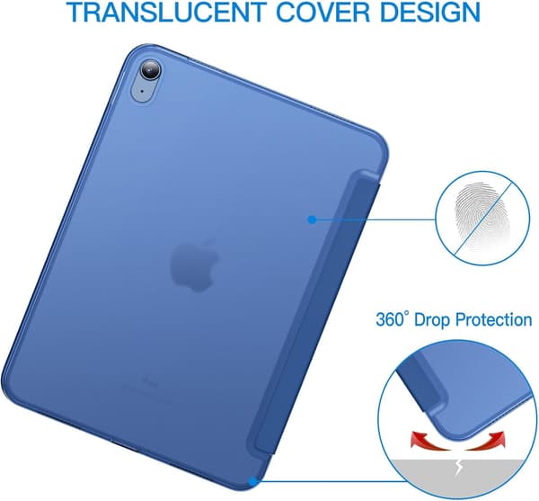 iPad (A16) 11th/10th Generation (2025/2022) Protective Case, Ultra-thin Stand Hard Shell with Auto Wake/Sleep Function-FY- Marin