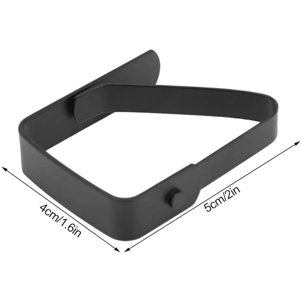 Set med 10 dukklämmor 4 cm set rostfritt stål dukklämmor (svart)