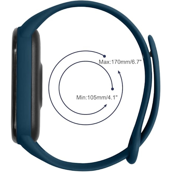 Rem til Xiaomi Mi Band 4/Mi Band 3, 3 stk justerbar sportsarmbånd i silikone, sort + grå + midnatsblå