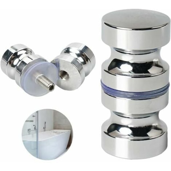 Shower Door Knob Aluminum Alloy Round Door Handle for Bathroom Glass Door Sliding Door