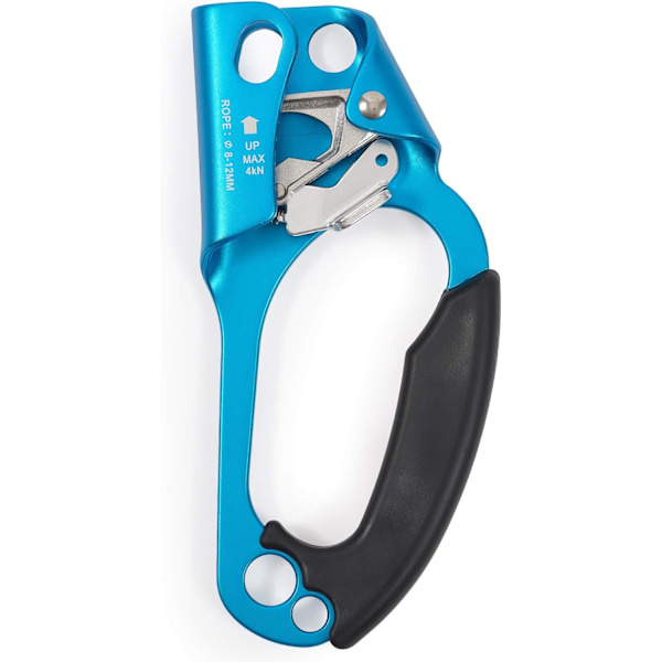 Högerhand Ascender - Robust klätterutrustning med ergonomiskt gummihandtag och stålkam - bäst för användning med 8-12 mm rep