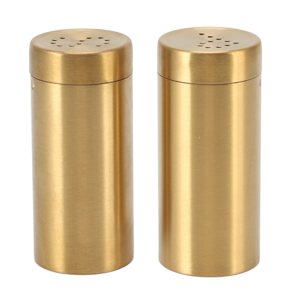 Gull krydderglass i rustfritt stål, rustfritt, skrulokk, krydderglass for salt, sukker, pepper, paprika