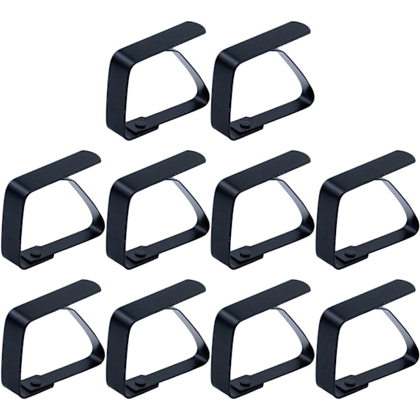 Set med 10 dukklämmor 4 cm set rostfritt stål dukklämmor (svart)