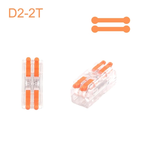 Universal DIN-skinne Koblingsplint Kompakt Mini Push-in-kontakt f
