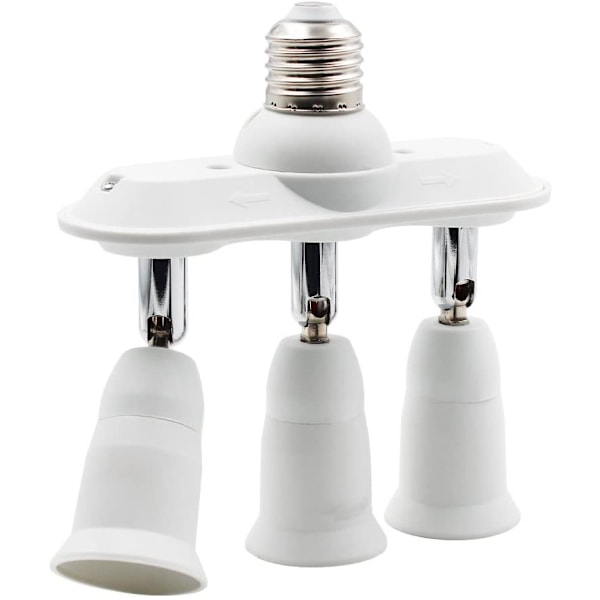 3-in-1 E27 LED-lampun jakaja-adapteri Lamppukannan