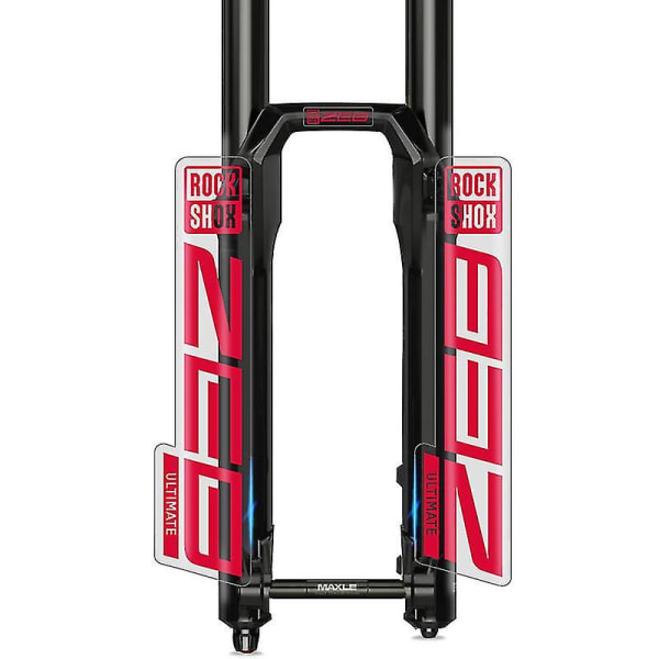 Otwoo Readu 2021 Rockshox Zeb Ultimate Mountain Bike Framgaffel Dekaler Cykel Framgaffel Stickers Cykeltillbehö red clean btm