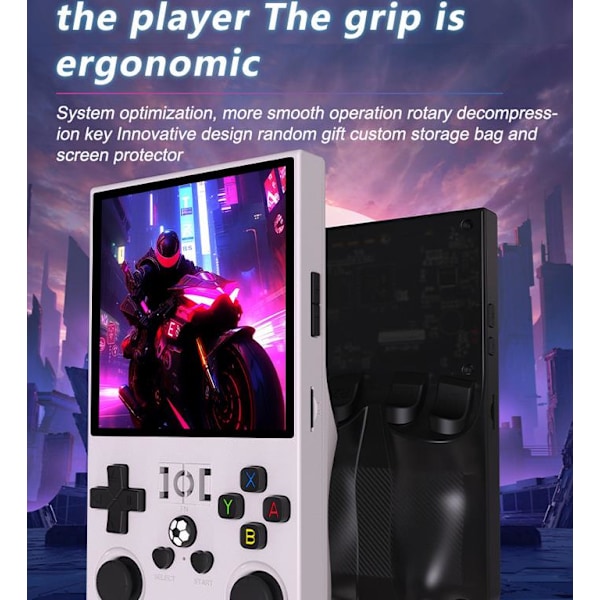 Retro Bærbar Linux 4 Tommers IPS Videospillkonsoll Håndholdt Videospiller 64GB Gaming