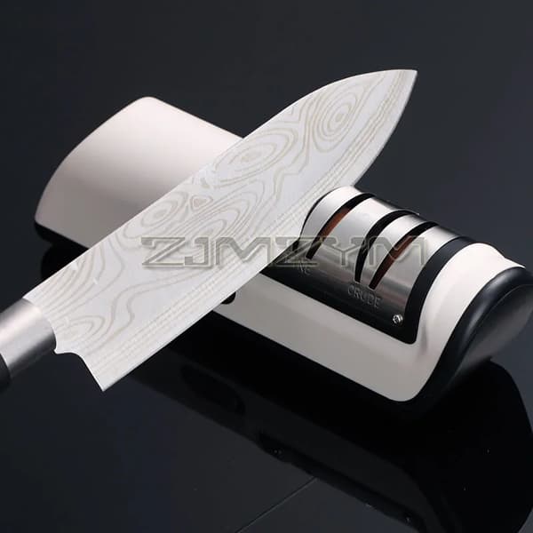 Electric Sharpener, Fully Automatic Handheld Sharpener, Fast and Efficient Kitchen Gadget with USB Charging-FY- black